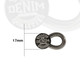 Waist Extender Elastic Spring Brass Button 17mm, Gunmetal With Denim Text
